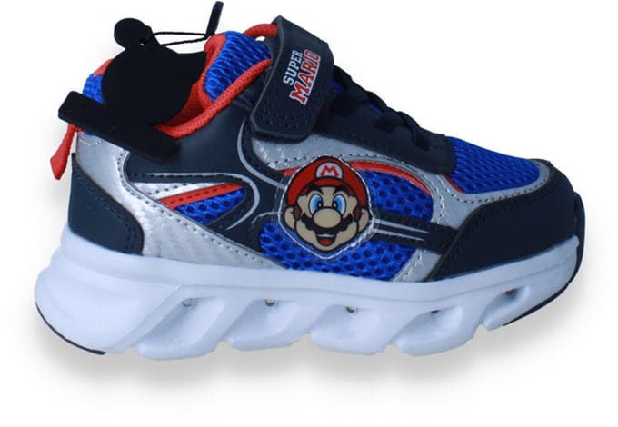 Super Mario Jongens Sneaker Met Lichtjes | Blauw | Maat: 24