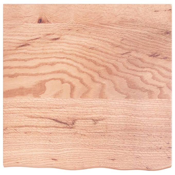 vidaXL Tafelblad 60x60x2 cm behandeld massief eikenhout lichtbruin
