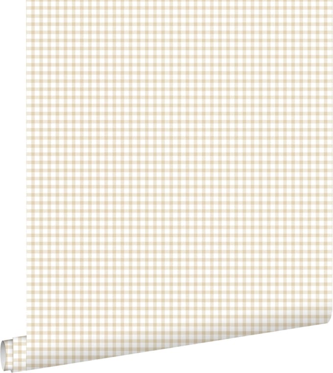 ESTAhome behang ruitjes beige - 50 x 900 cm - 132146