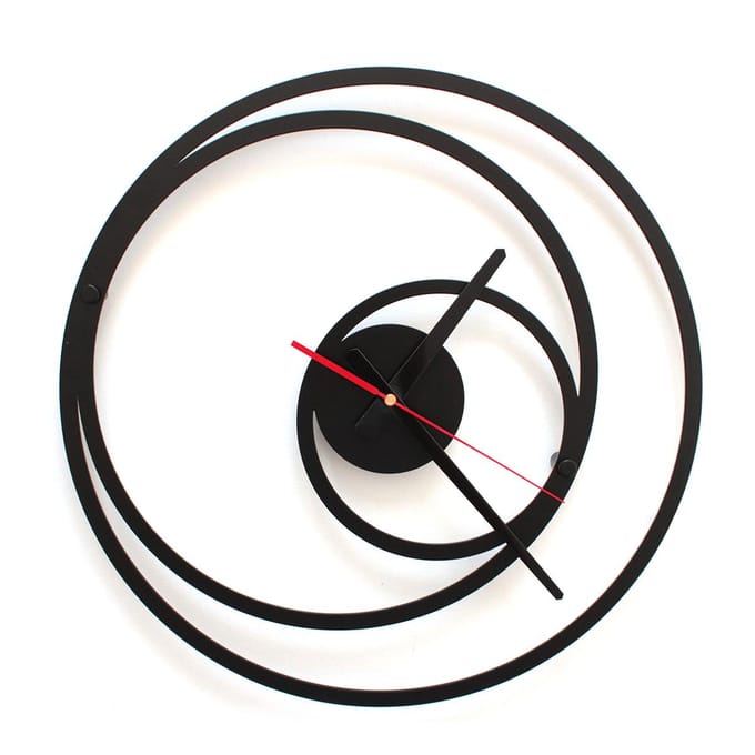 Decorizzly Boll - Wandklok - Zwart - 40cm - Quartz Mechanisme
