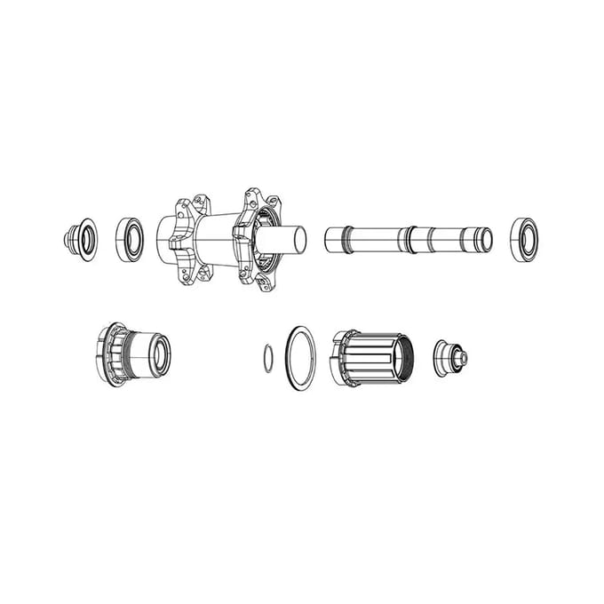 Set voorste moeren snelkoppeling schijfrem Zipp Sram Centerlock