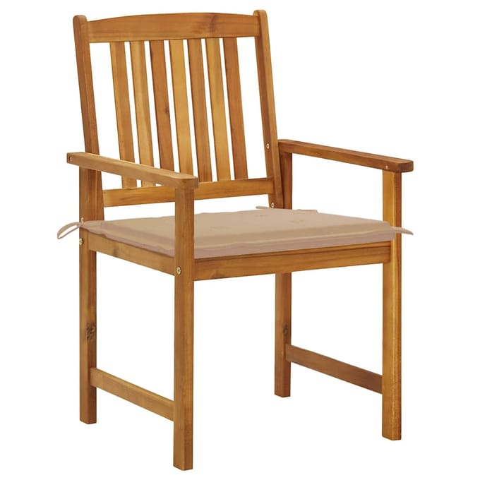 vidaXL - Tuinstoelen - 6 - st - met - kussens - massief - acaciahout