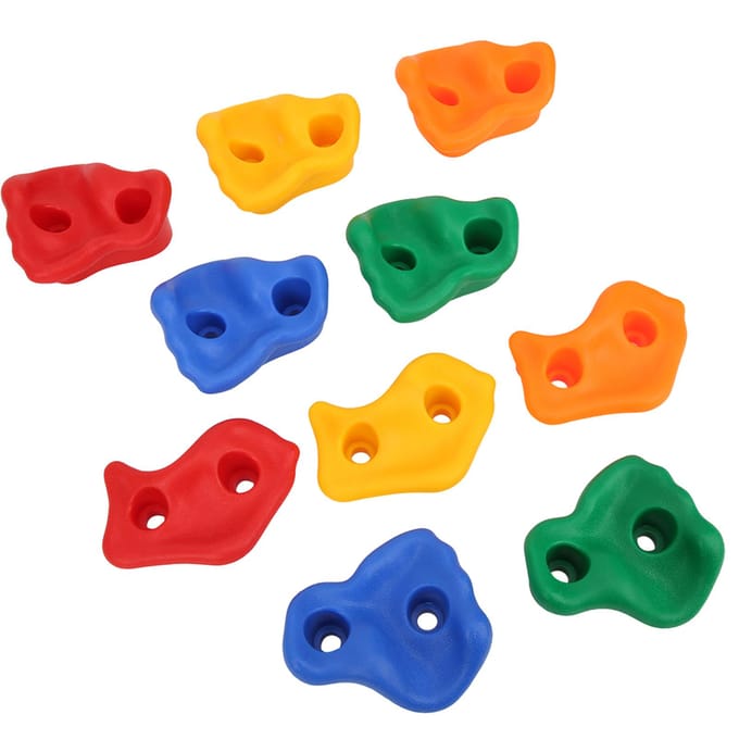 Ensemble de prises d'escalade pour enfants Coloré Pratique Accessoire d'équipement de terrain de jeu blue