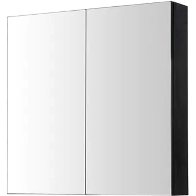 Aquazuro Spiegelkast Arezzo 80cm Zwart Mat