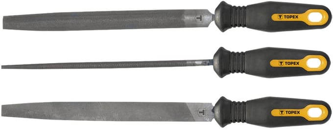 Topex Serie - Metaalvijlenset - 200mm - 3 Stuks - Ergonomische Handgreep