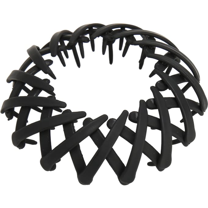 4 stuks Paardenstaart Haarclip Uitrekbaar Elegant Eenvoudig Sterke Grip Plastic Paardenstaart Houder Clip voor black
