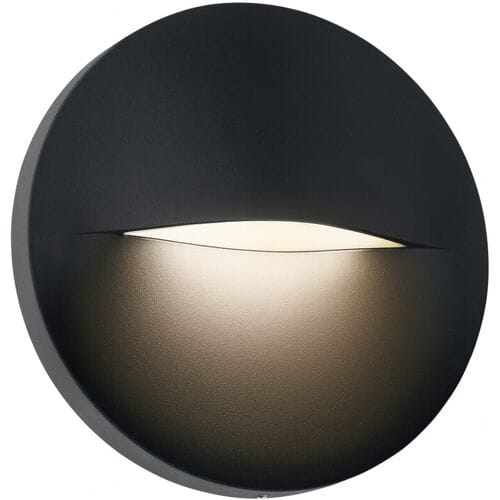 KS Verlichting Paxton Muurlamp Round Zwart