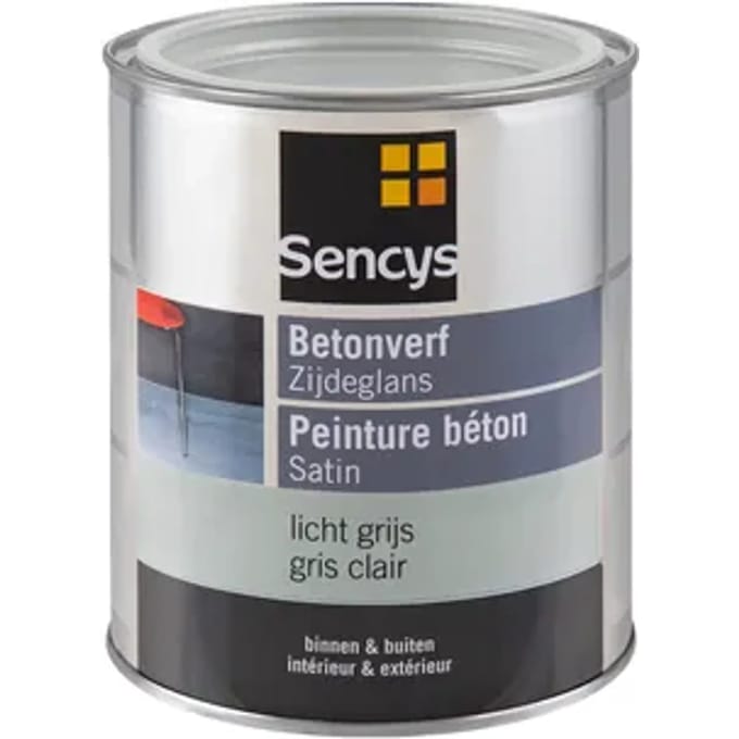 Sencys Betonverf Zijdeglans Licht Grijs 750ml