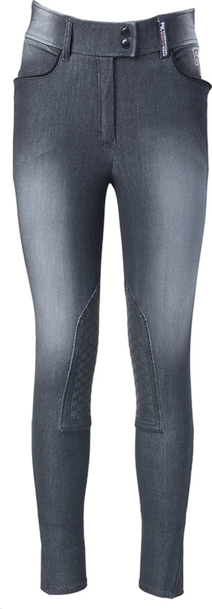 PK International Sportswear - Breeches - James Knee Grip - Black Grey Jeans