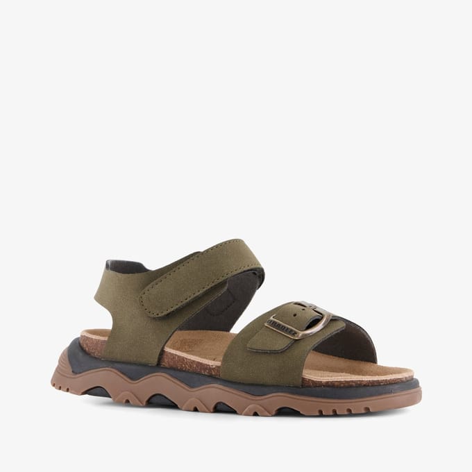 Braqeez leren jongens sandalen groen - Maat 30