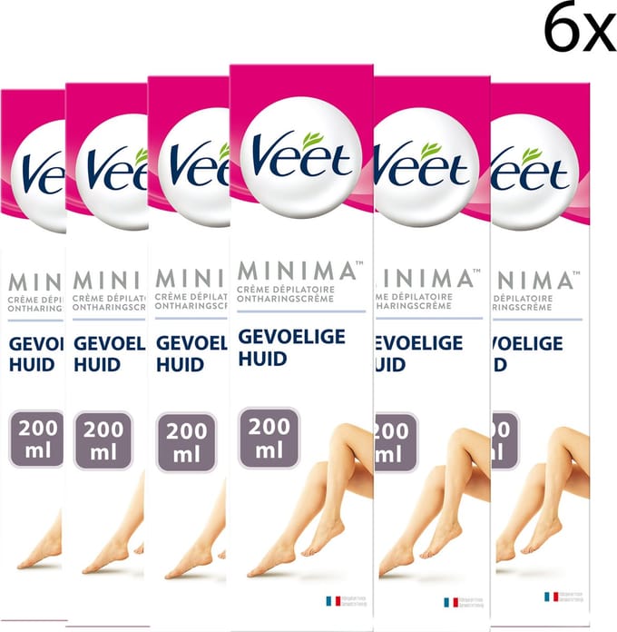 Veet Ontharingscreme - Gevoelige Huid - Minima - 200 ml x6