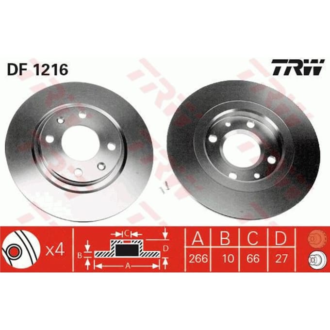 Remschijf TRW DF1216