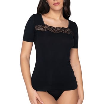 T-shirt Korte Mouw Luna Splendida Top met slipe mouwen Micro Touch Splendida