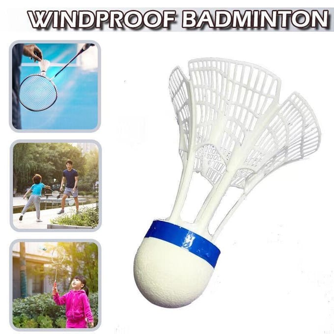 1PCS Winddichte Badminton Nylon Plastic Professionele Training Super Duurzaam Voor Het Spelen Buiten Ballen Trainingsballen wit