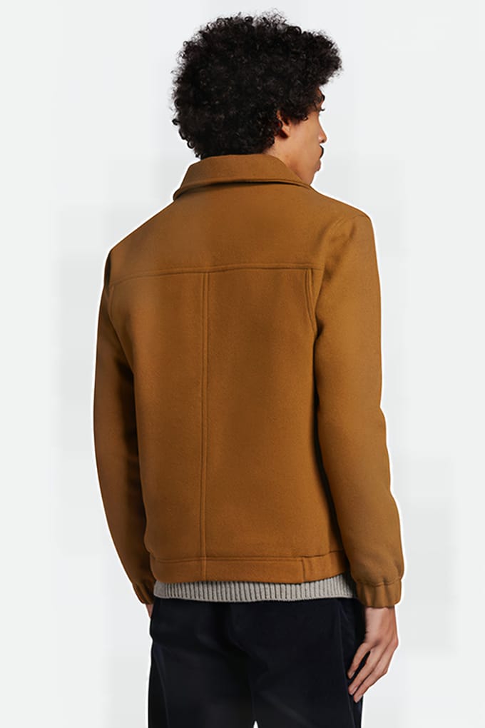 Lyle & Scott Melton Jacket W738 Harness Brown Größe: XS | Leichte Jacken Outlet | Herren | Braun