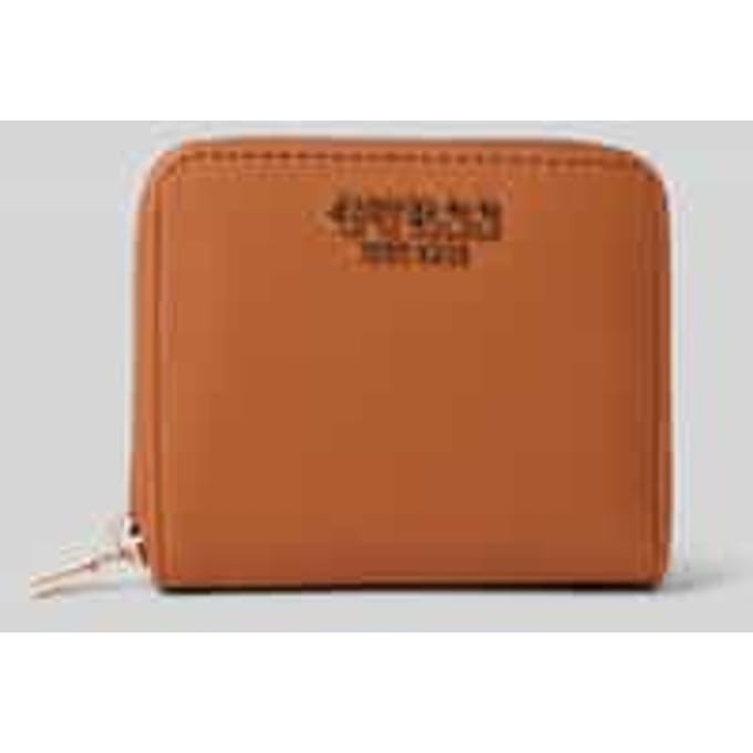 GUESS portemonnee Laurel II SLG Small Zip Around Wallet Cognac bruine