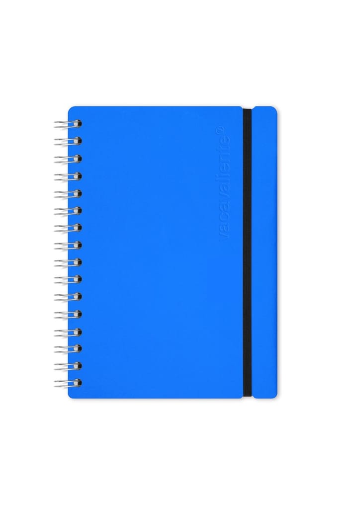 Vacavaliente - Studio Notitieboek A5 - Gerecycled Leer - Blauw
