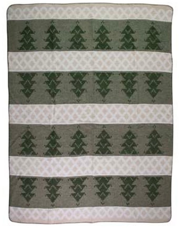 Plaid Boom wit groen xl 150x200cm