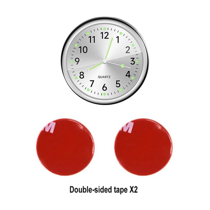 Horloge de tableau de bord de voiture de luxe – Mini horloge à quartz haut de gamme pour intérieur de voiture, accessoires de décoration automobile au design moderne violet