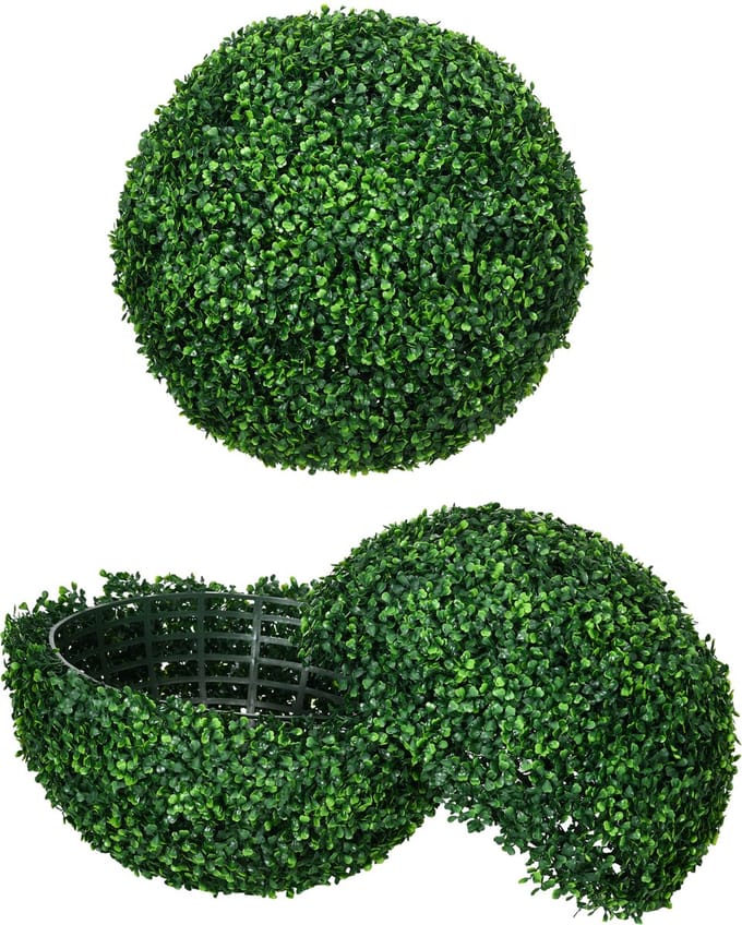 HOMCOM - Kunstplant - PE - Ø50 x 50H cm - Groen
