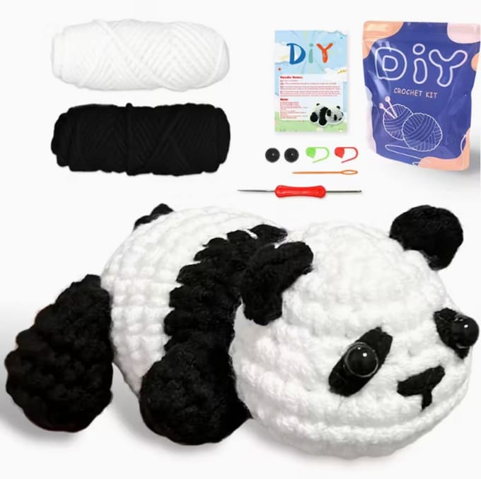 DIY Haakset Panda – Complete Haakpakket voor Knuffel Dier