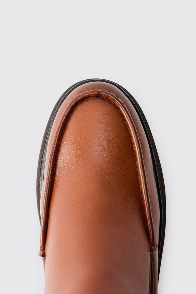 PU Schort Voorzijde Chelsea-laars | Tan | Size 44