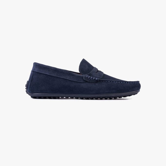 Omnio bjorn loafers heren navy suède