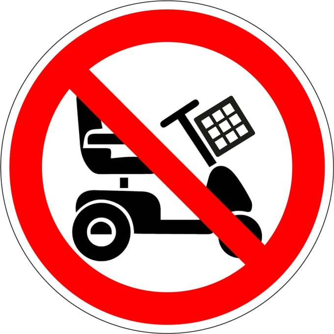 Verbodsbord scootmobielen - kunststof 400 mm