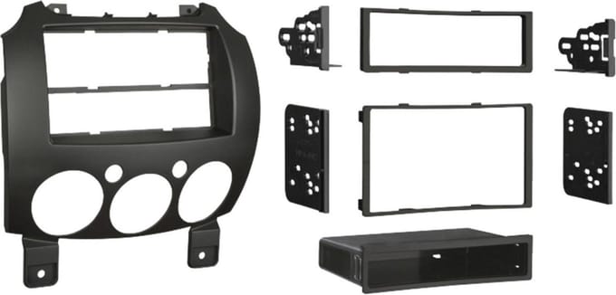2-DIN Paneel geschikt voor Mazda 2 (DE)- 10/2007- 02/2015 Kleur: Zwart (METRA)