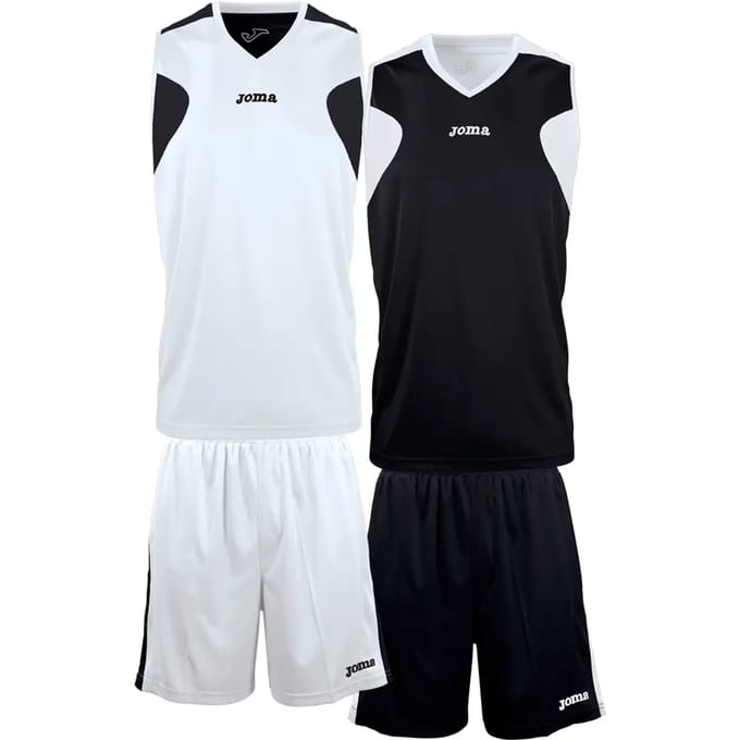 Joma Reversible Basketbalset Kinderen - Wit / Marine | Maat: 10-12