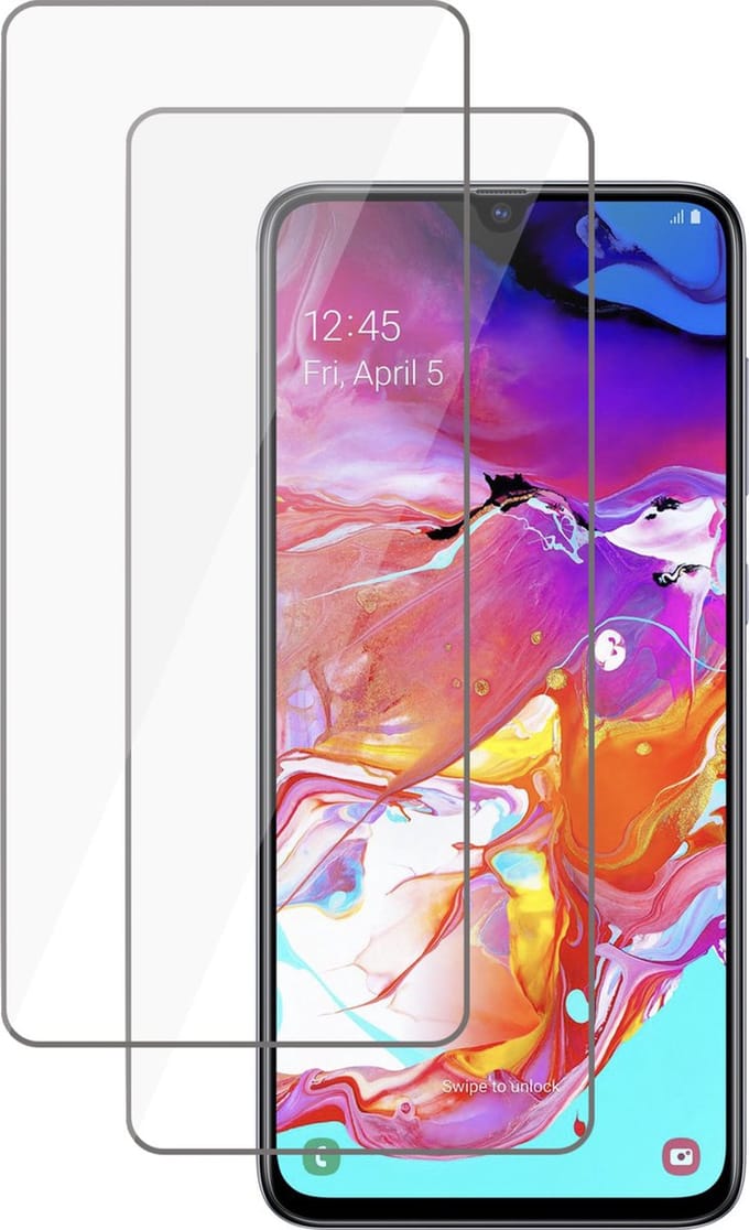 Screenprotector geschikt voor Samsung Galaxy A70 - Tempered Glass Screen Protector - 2 Stuks