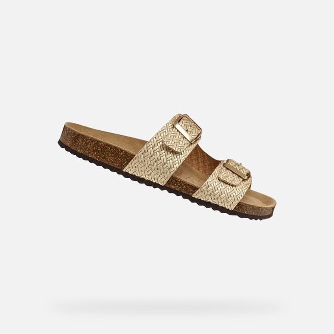 GEOX BRIONIA DAMES Sandalen - LICHT GOUD