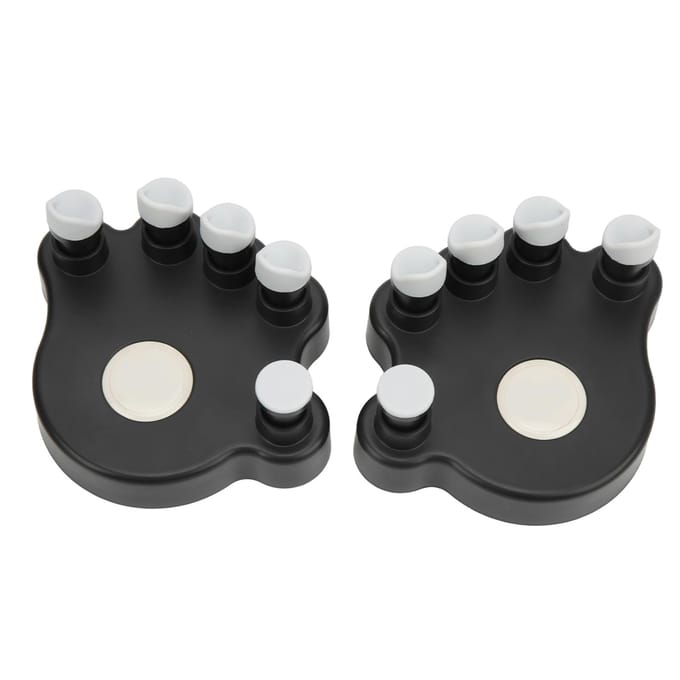 2 STKS Piano Vinger Oefenaar Siliconen Hand Grip Trainer Ergonomische Spanning Versterker black