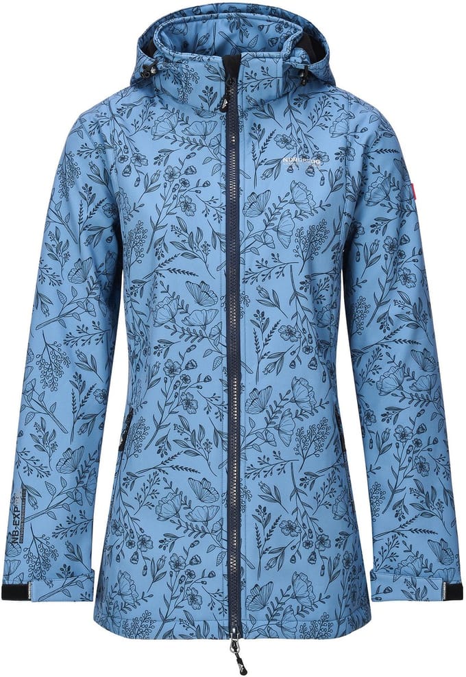 Nordberg Fleur Dames Softshell Ls06801-be - Kleur Blauw - Maat S