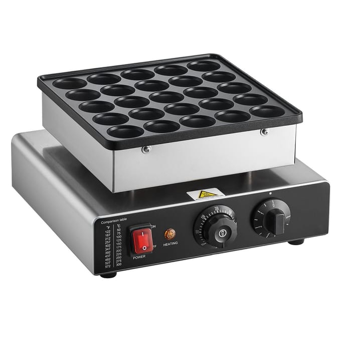 25PCS Mini Machine à Pancakes Commerciale Électrique Dutch Baker Grill à Poffertjes