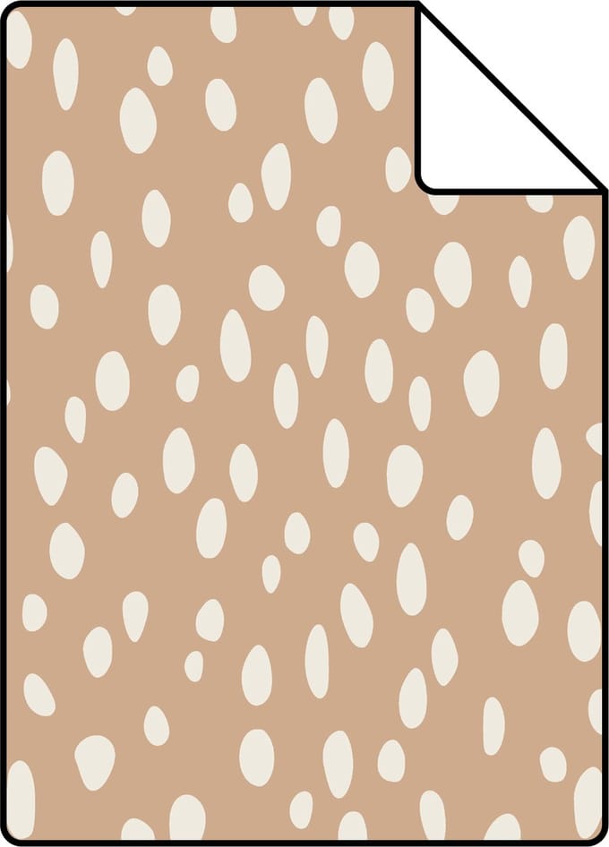 Proefstaal ESTAhome behang stippen licht terracotta - 26.5 x 21 cm - 139555-S