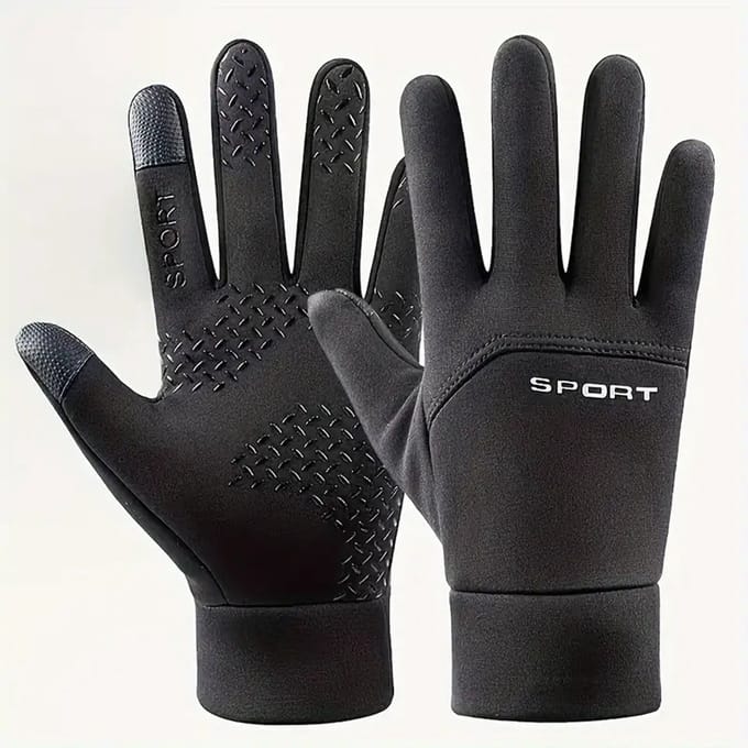 Winter fleece gevoerde handschoenen - unisex - touchscreen - maat L