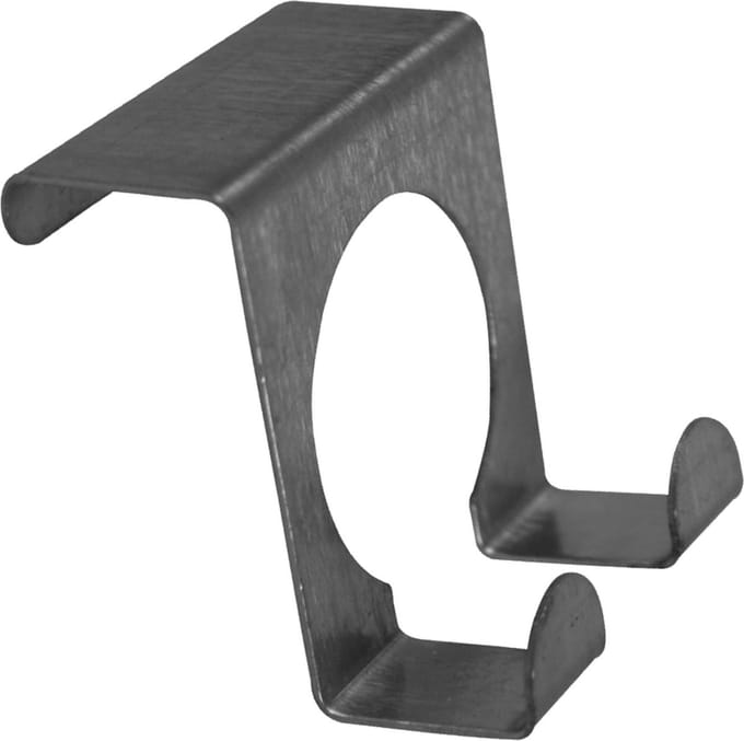 Benson Dubbele deurhaak - roestvrij staal - max. deurdikte 20 mm - 5 x 5 cm