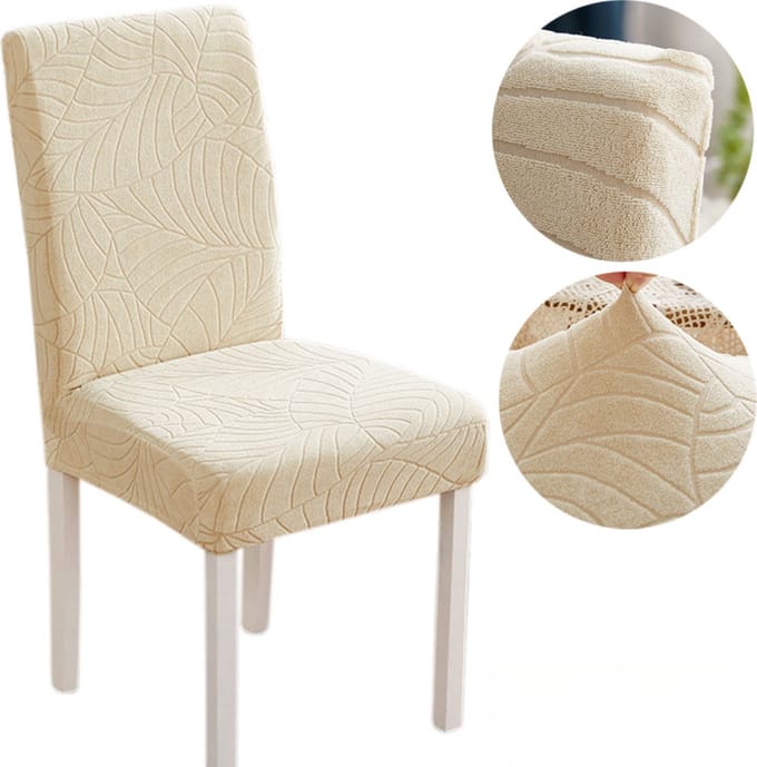 Winkrs® Stoelhoes Creme Wit - Eetkamer Stoelhoezen met stretch - Stoelen vernieuwen