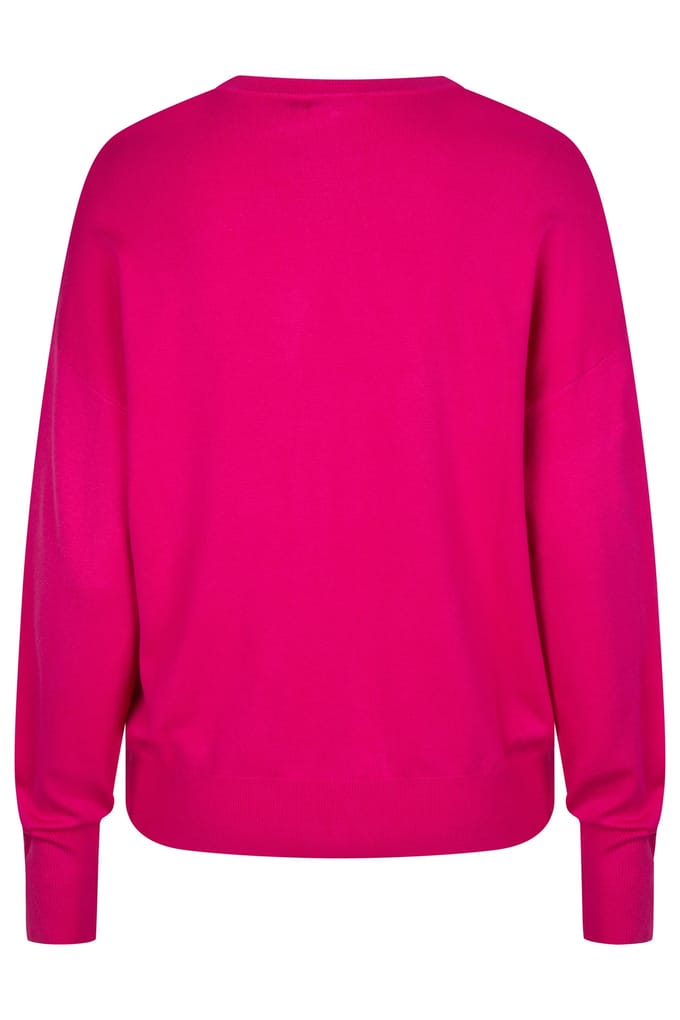 EsQualo Sweater Basic Button Slve Cuff Fuchsia Taglia: XS | Maglioni a maglia Outlet | Donna | Rosa