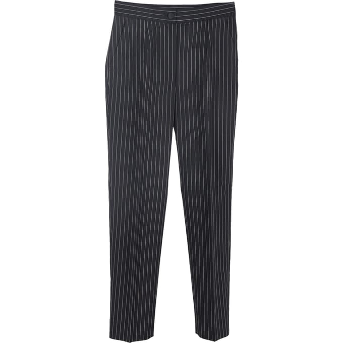 Gestreepte broek van Dolce & Gabbana in zwarte scheerwol