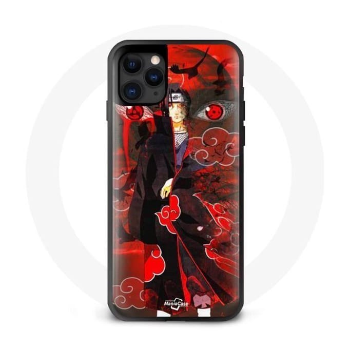 Coque - maniacase - Iphone 11 Pro - Itachi Uchiwa Naruto - Souple - Protection et décoration noir