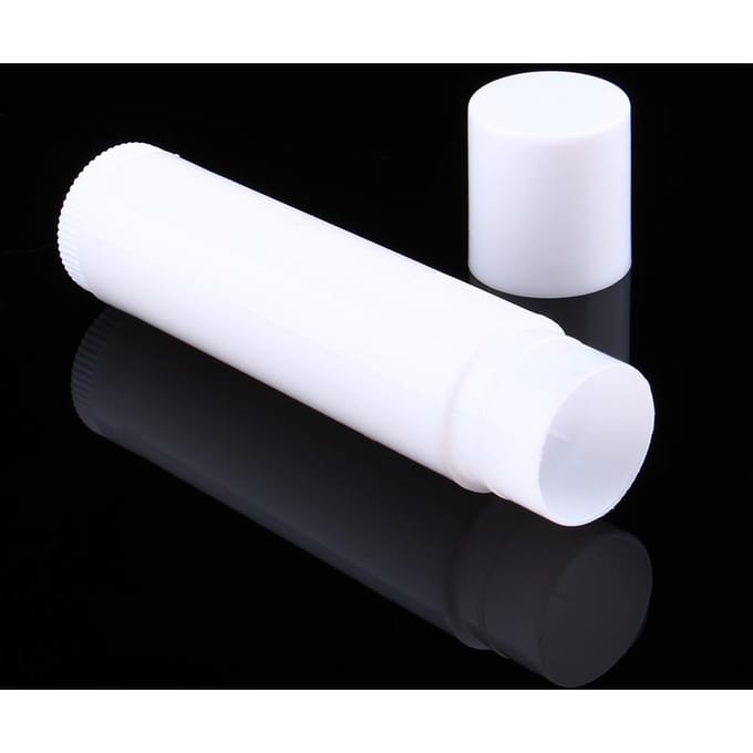 Lot de 100 tubes vides pour rouge à lèvres, baume à lèvres, transparent, noir, blanc, 5ml white