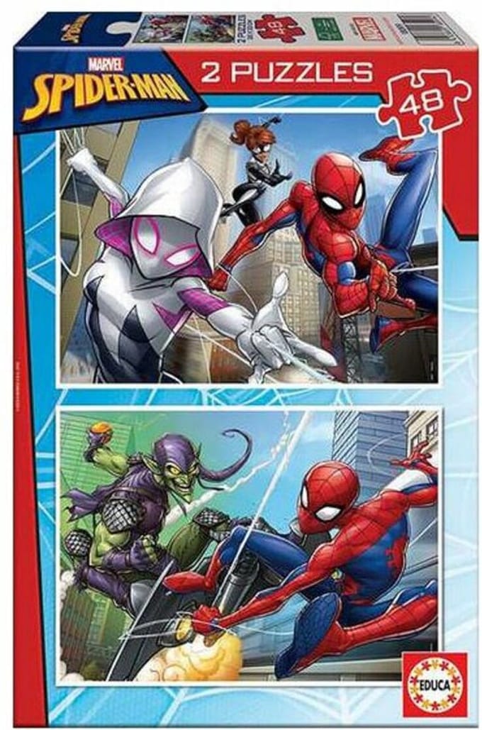 2-delige puzzel x 48 pièces Spiderman Marvel
