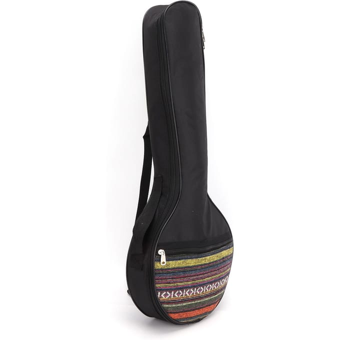 4-snarige Banjo Tas Gig Etnische Stijl Katoen met Verstelbare Riemen Instrument Accessoire black