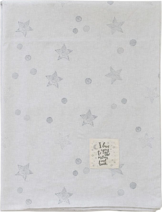Pericles Donsovertrek Star 100 X 140 Cm Wit/grijs