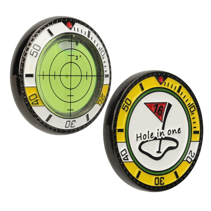 Golf Green Reader Dubbelzijdig Putting Hulp Bal Marker met Waterpas Nauwkeurig Draagbaar Golf geel/groen