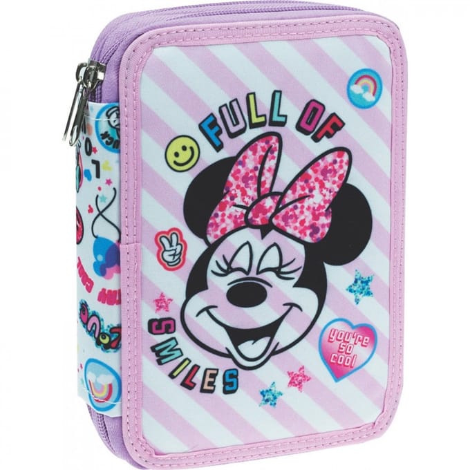 Disney Minnie Smiles gevulde etui, 2 lagen