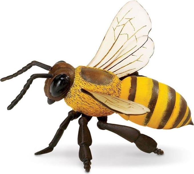 Safari Speelfiguur Honingbij Junior 17 Cm Zwart/geel
