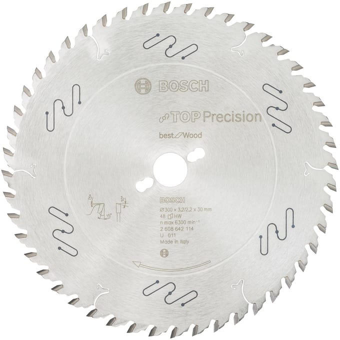 Bosch - Cirkelzaagblad Top Precision Best for Wood 300 x 30 x 3,2 mm, 48